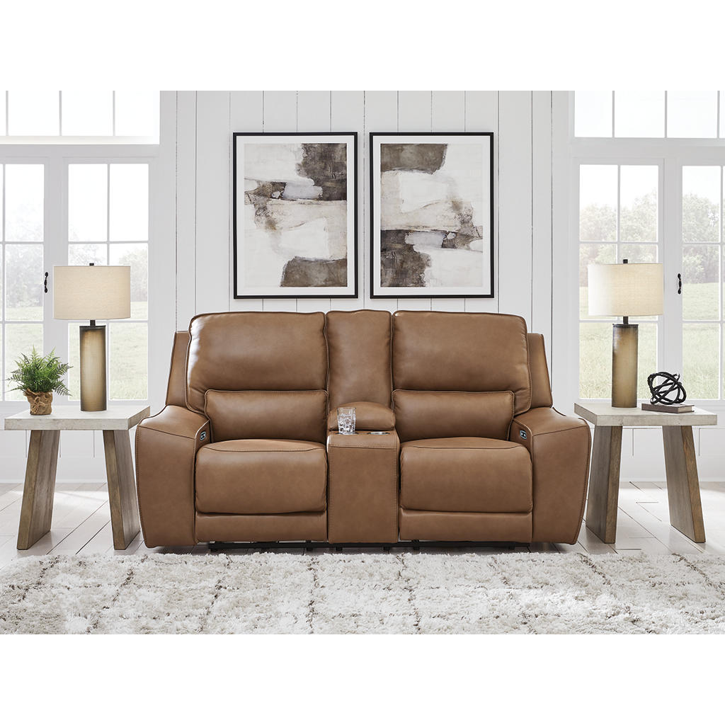 DeepWakes Power Reclining Loveseat with Console Signature Design by Ashley® Living Room