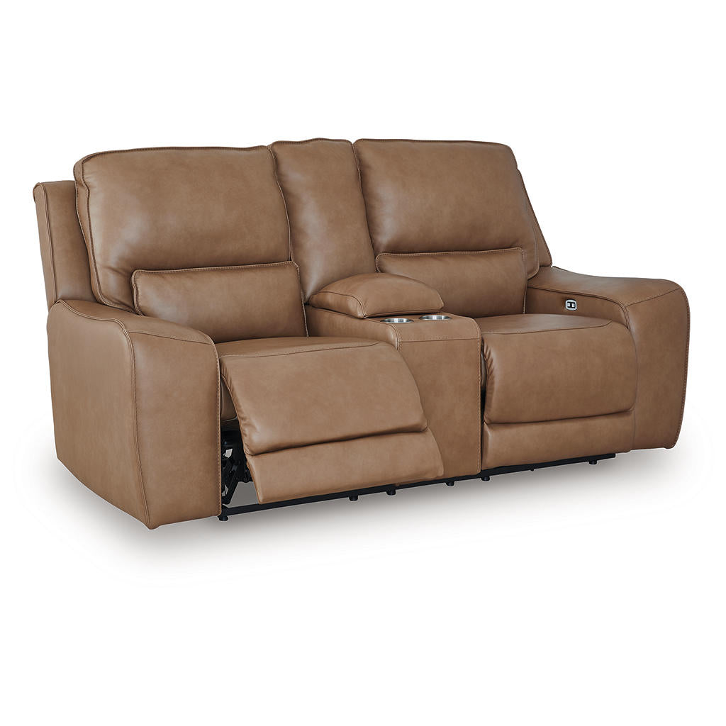 DeepWakes Power Reclining Loveseat with Console Signature Design by Ashley® Living Room