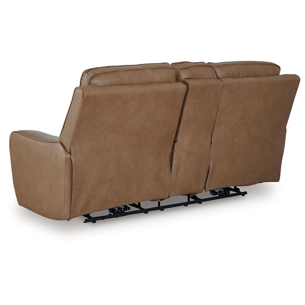 DeepWakes Power Reclining Loveseat with Console Signature Design by Ashley® Living Room