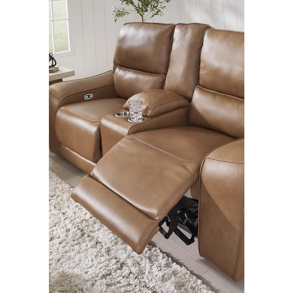 DeepWakes Power Reclining Loveseat with Console Signature Design by Ashley® Living Room