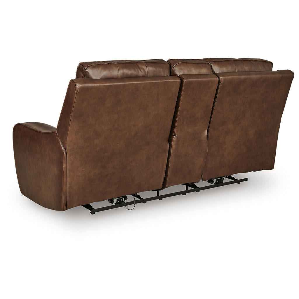 DeepWakes Power Reclining Loveseat with Console Signature Design by Ashley® Living Room