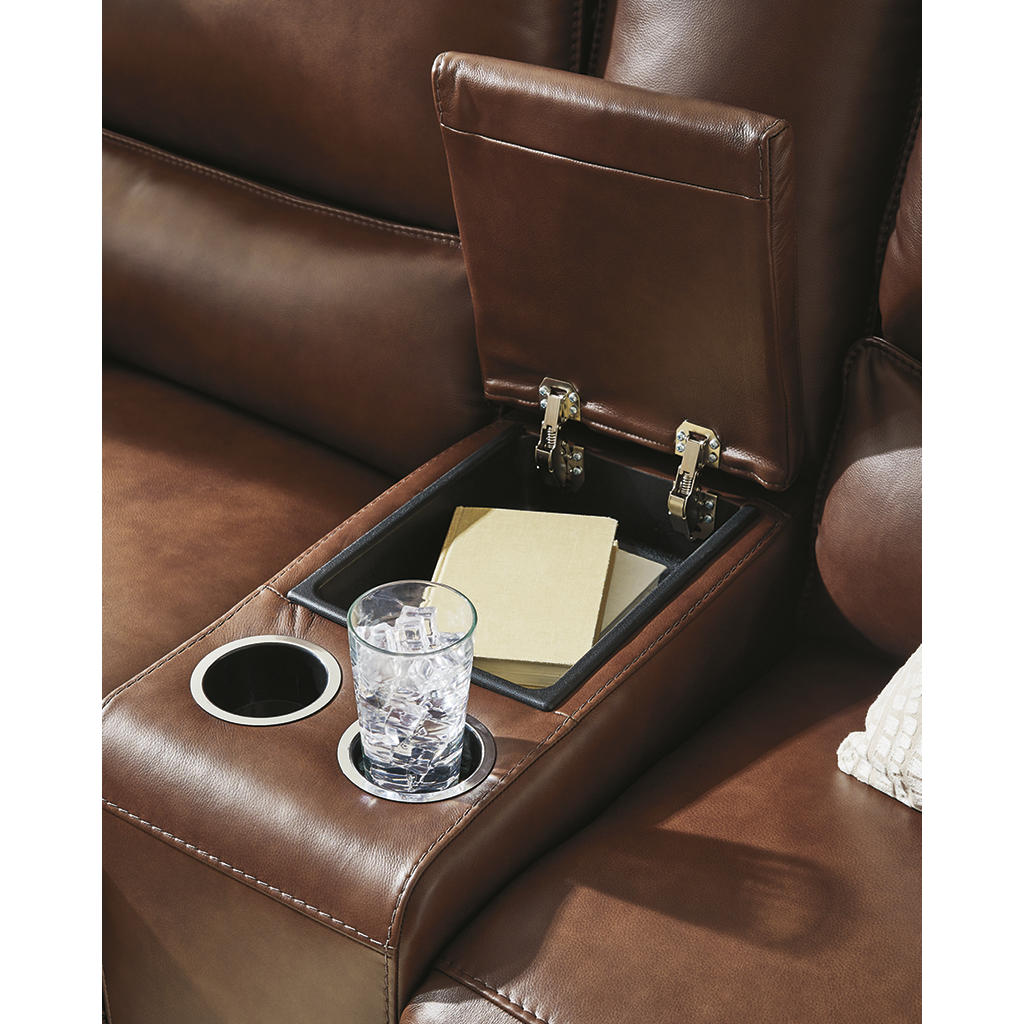 DeepWakes Power Reclining Loveseat with Console Signature Design by Ashley® Living Room