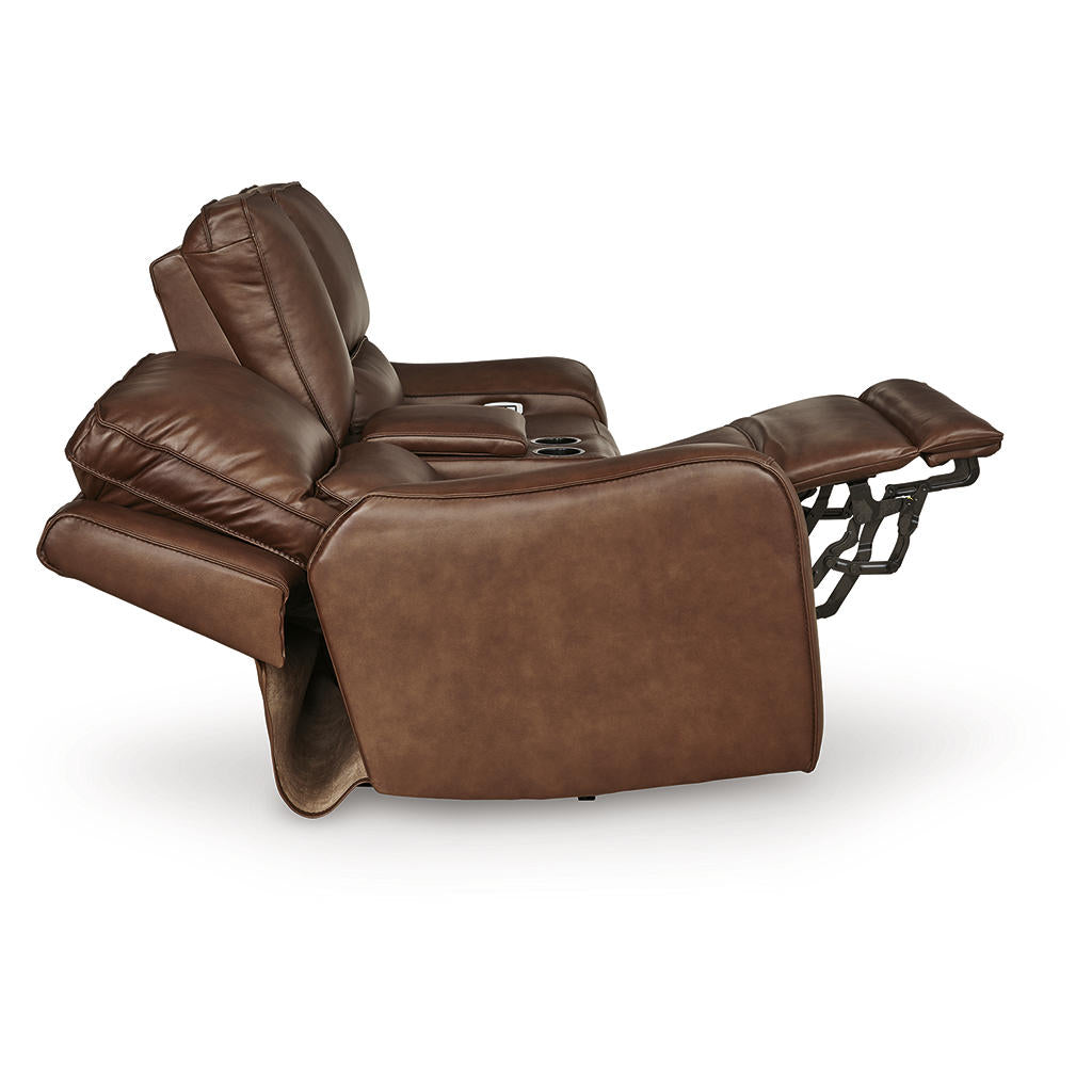 DeepWakes Power Reclining Loveseat with Console Signature Design by Ashley® Living Room