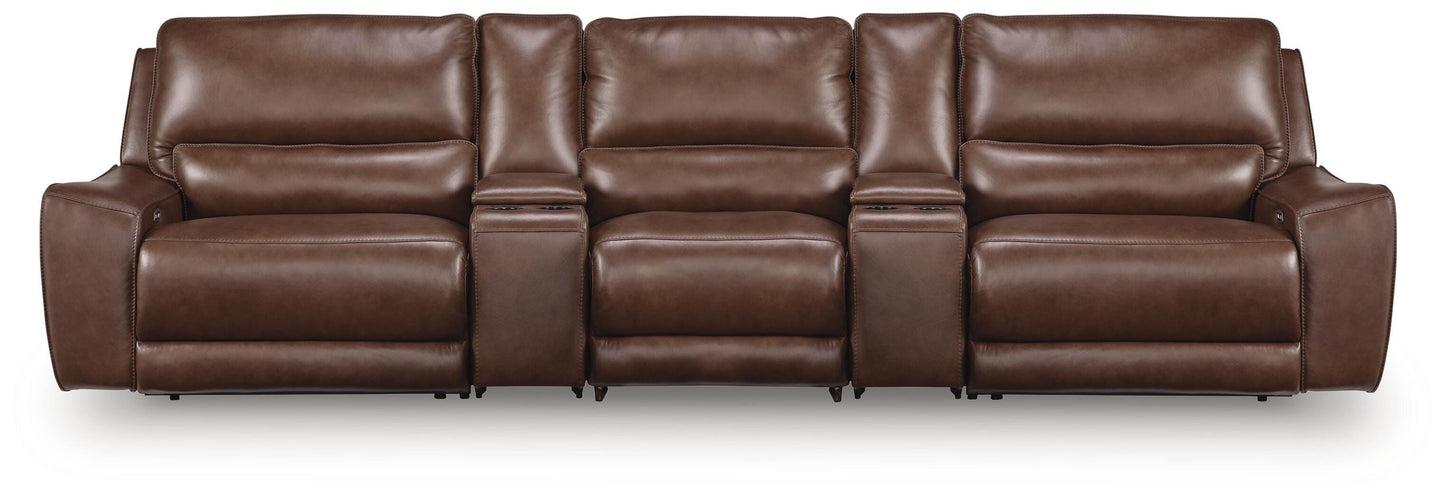 DeepWakes 5-Piece Reclining Sectional with Storage Consoles