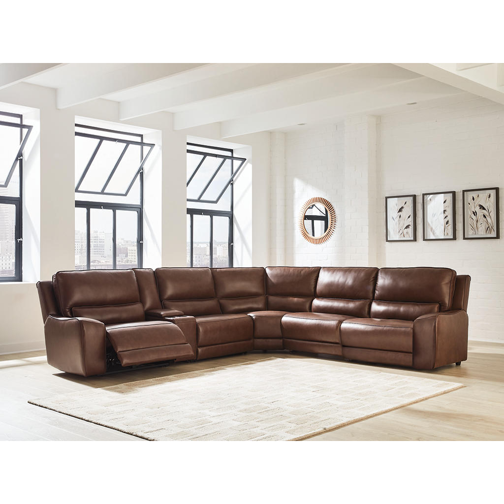 DeepWakes 6-Piece Reclining Sectional with Storage Console Signature Design by Ashley® Living Room