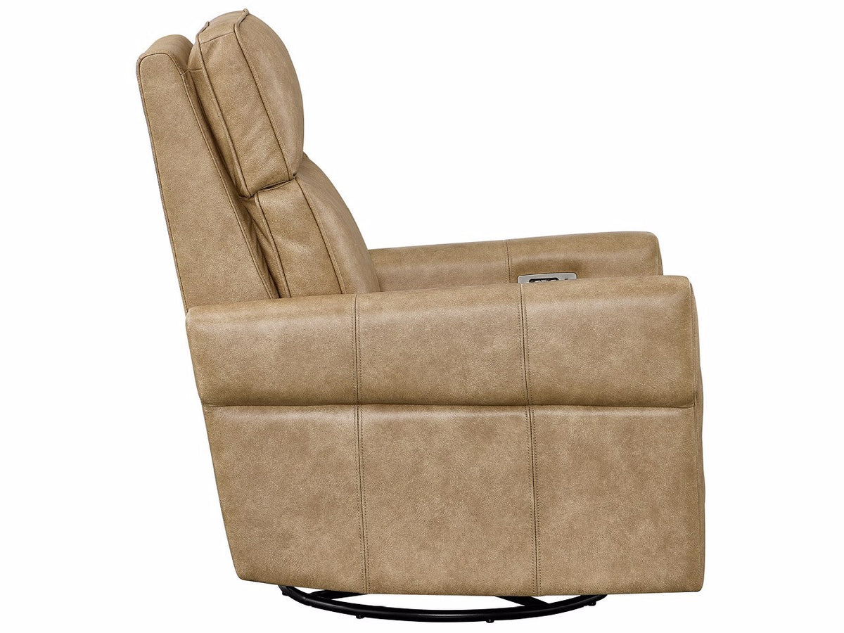 Universal Furniture Jaxon Swivel Glide Recliner — Luminance Caribou — Jaxon Collection