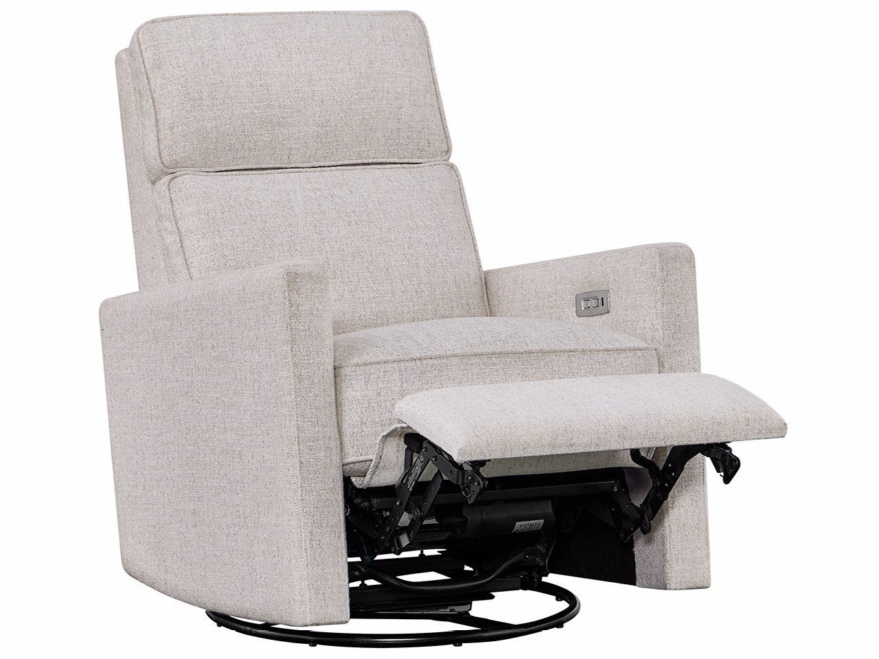 Universal Furniture Vaught Swivel Glide Recliner — Monique Linen — Vaught Collection