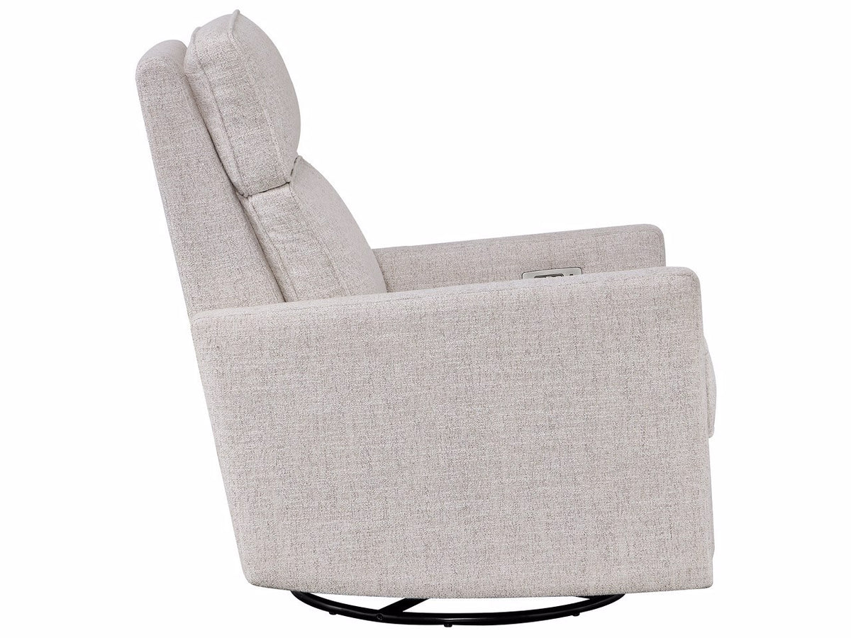 Universal Furniture Vaught Swivel Glide Recliner — Monique Linen — Vaught Collection