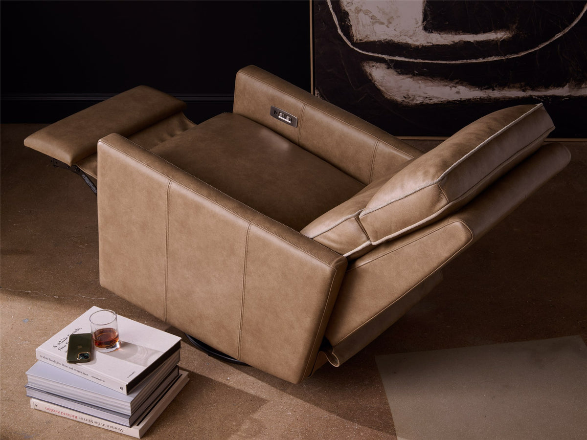 Universal Furniture Vaught Swivel Glide Recliner — Luminance Caribou — Vaught Collection