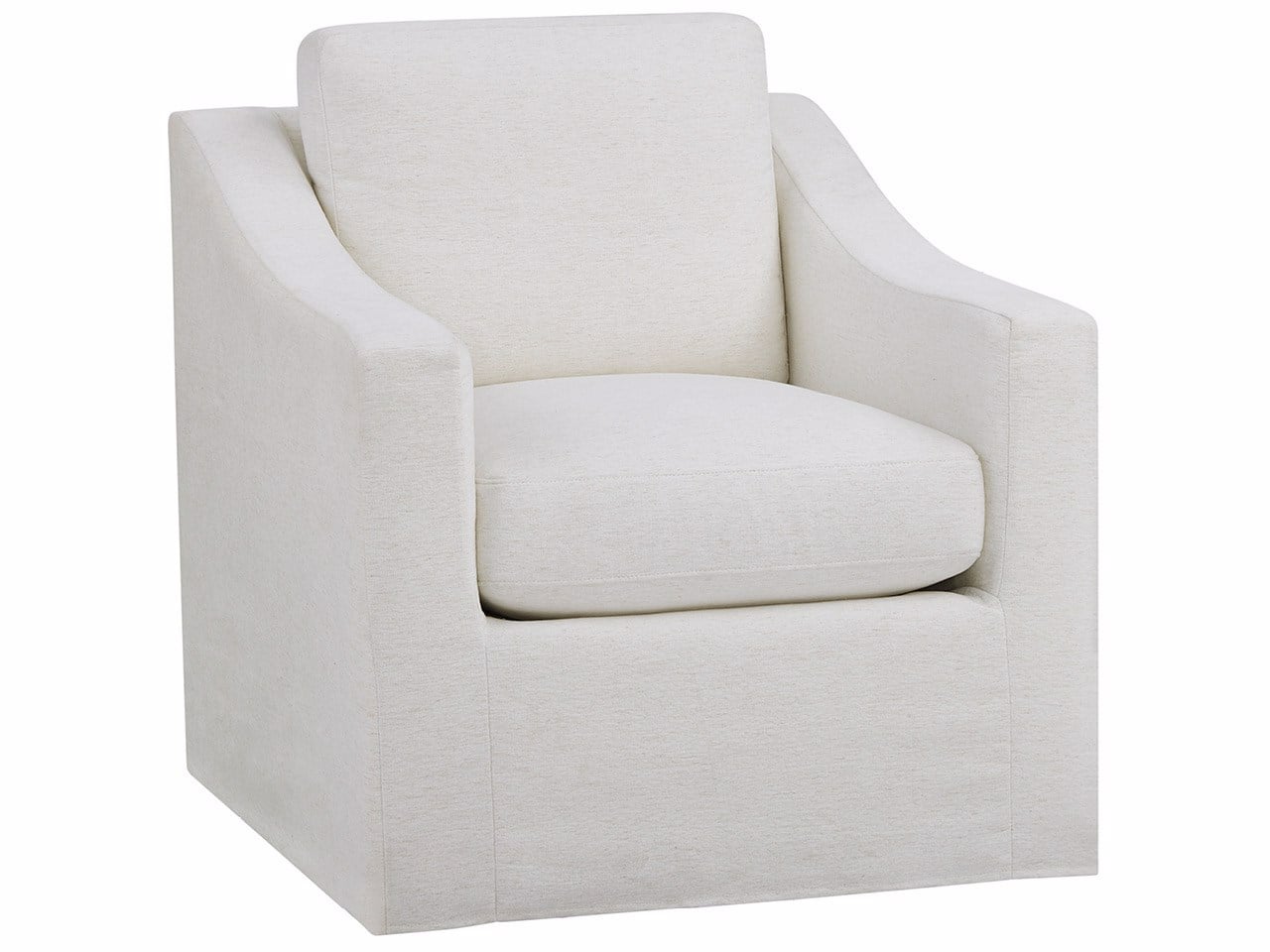 Universal Furniture Augustine Slipcover Swivel Glider — Tuscan Natural — Augustine Collection