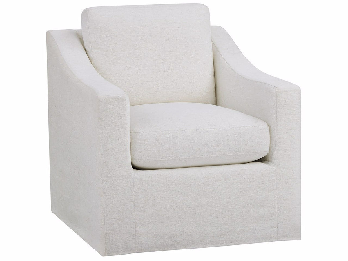 Universal Furniture Augustine Slipcover Swivel Glider — Tuscan Natural — Augustine Collection