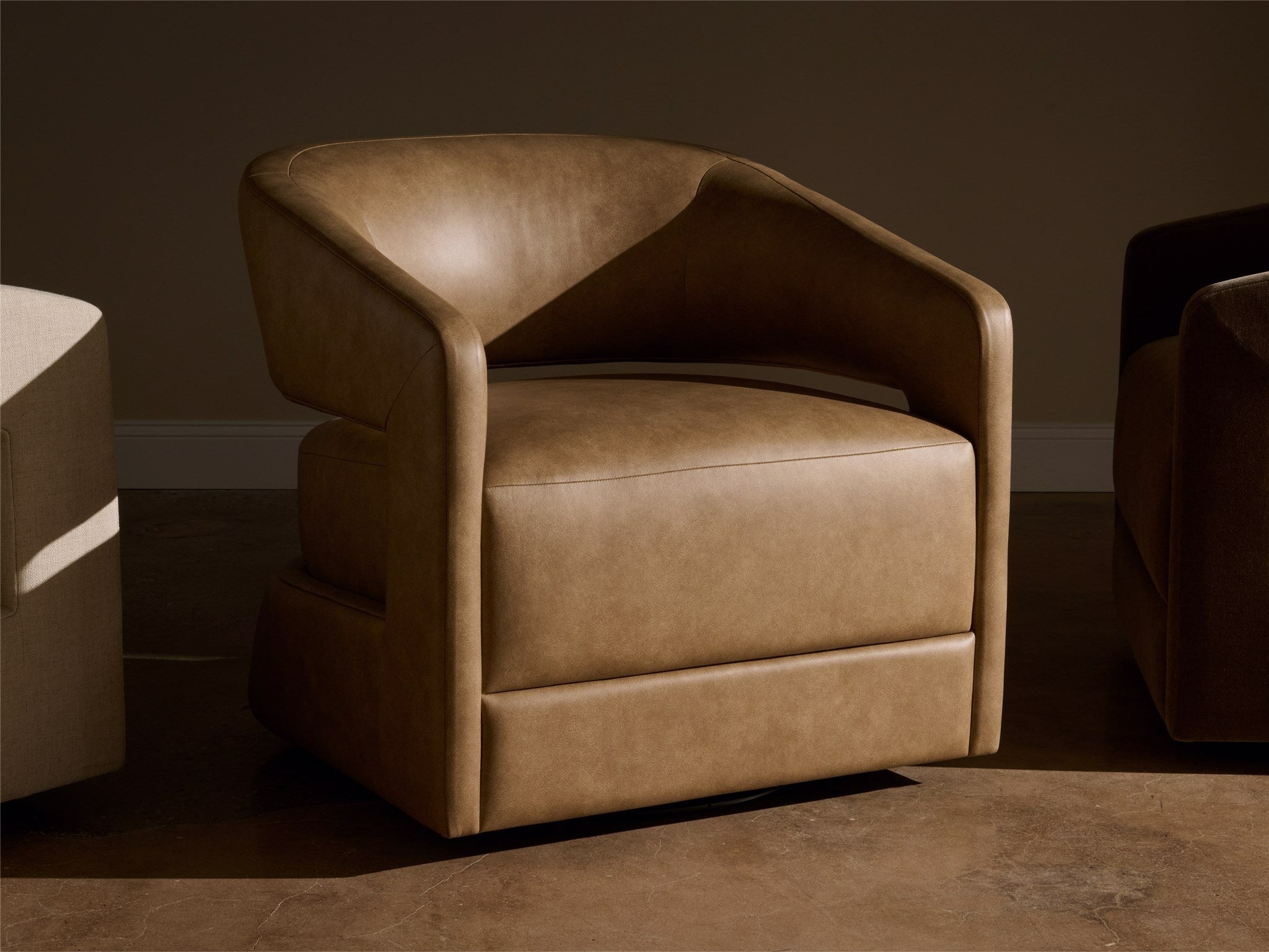 Universal Furniture Drew Swivel Chair — Luminance Caribou — Drew Collection