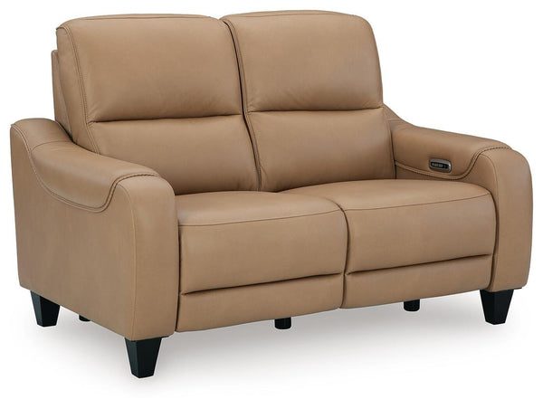 Mosswell Power Reclining Loveseat — Toffee Zero-Gravity Ashley® Living Room