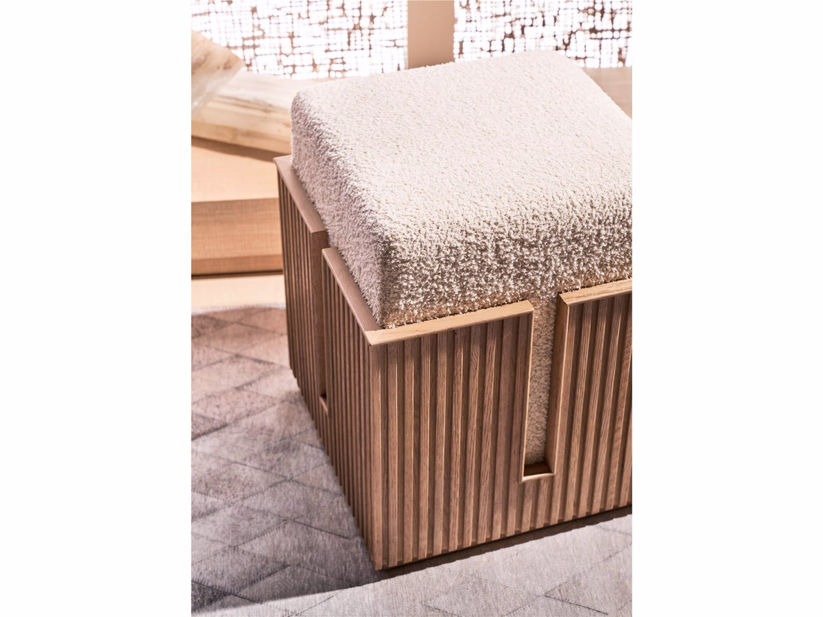Universal Furniture Avaline Carmen Bunching Stool — Skylark — Avaline Collection