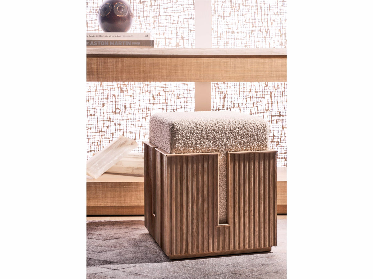 Universal Furniture Avaline Carmen Bunching Stool — Skylark — Avaline Collection
