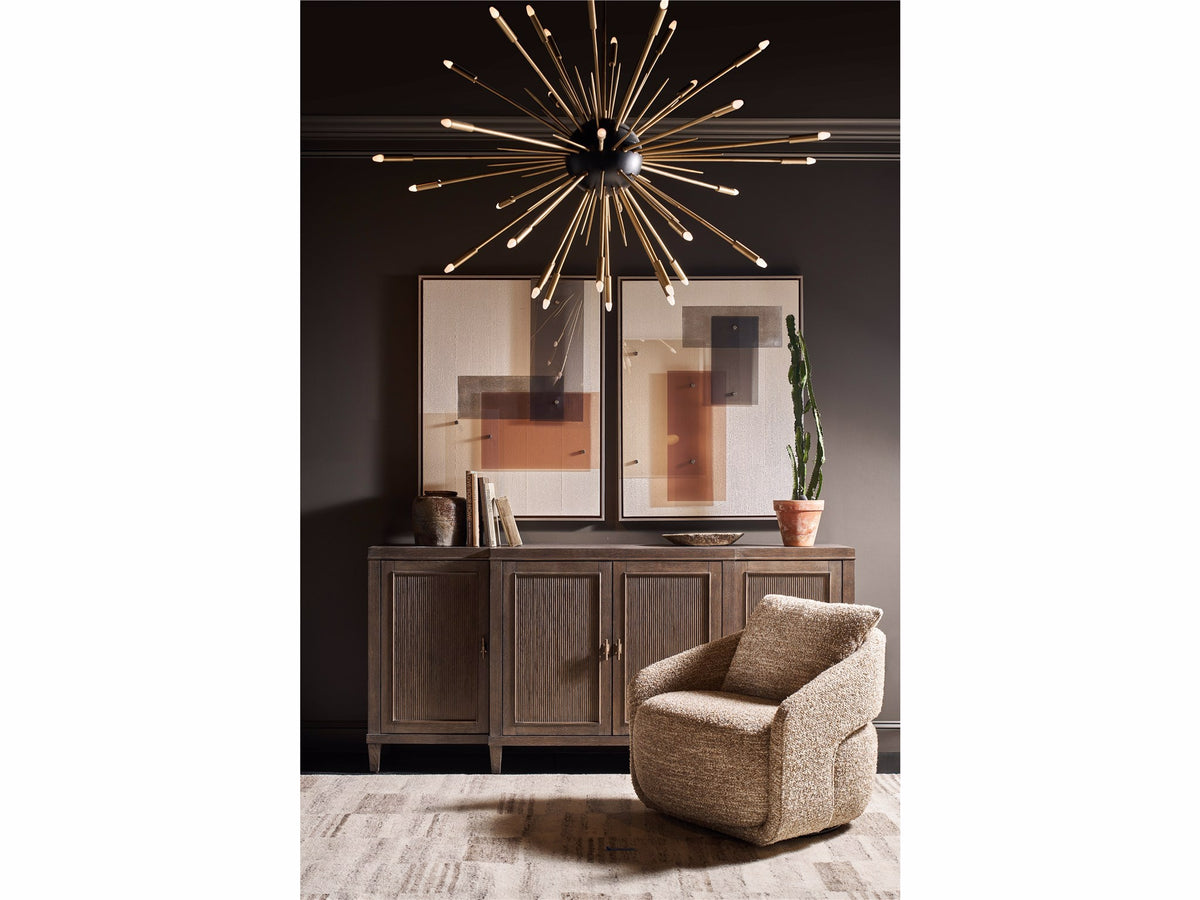 Universal Furniture Elio Swivel Chair — Pamela Cobblestone — Elio Collection