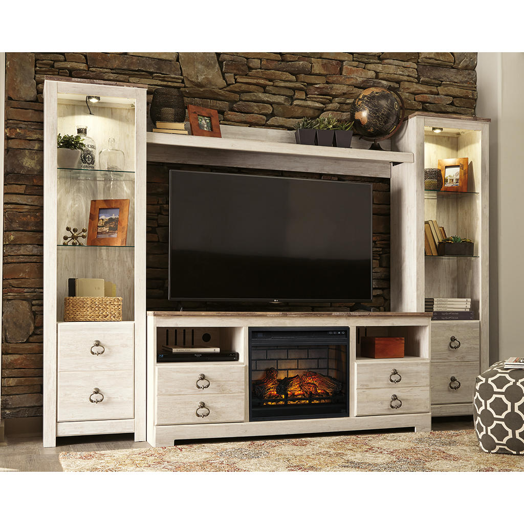 Willowton 4-Piece Entertainment Center with Electric Fireplace Signature Design by Ashley® Living Room