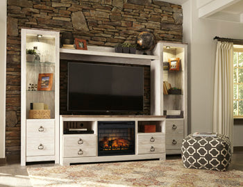 Willowton 4-Piece Entertainment Center with Electric Fireplace Signature Design by Ashley® Living Room
