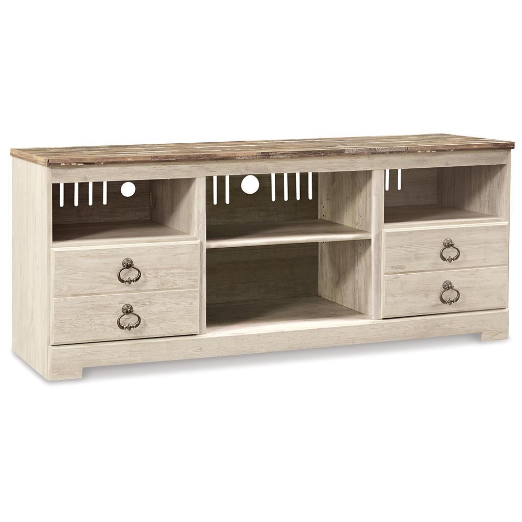Willowton 3-Piece Entertainment Center — Whitewash (W16) Signature Design by Ashley® Living Room