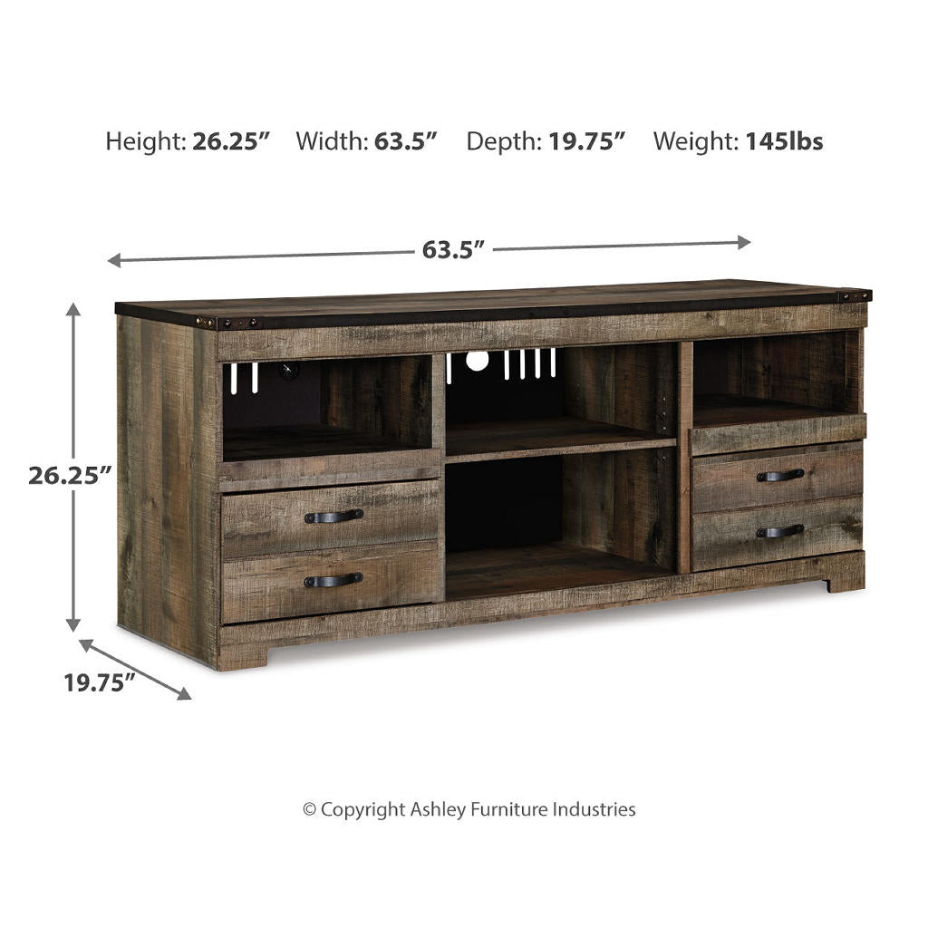 Trinell 63 Inch TV Stand — 2 Drawers, Fireplace-Ready Signature Design by Ashley® Living Room