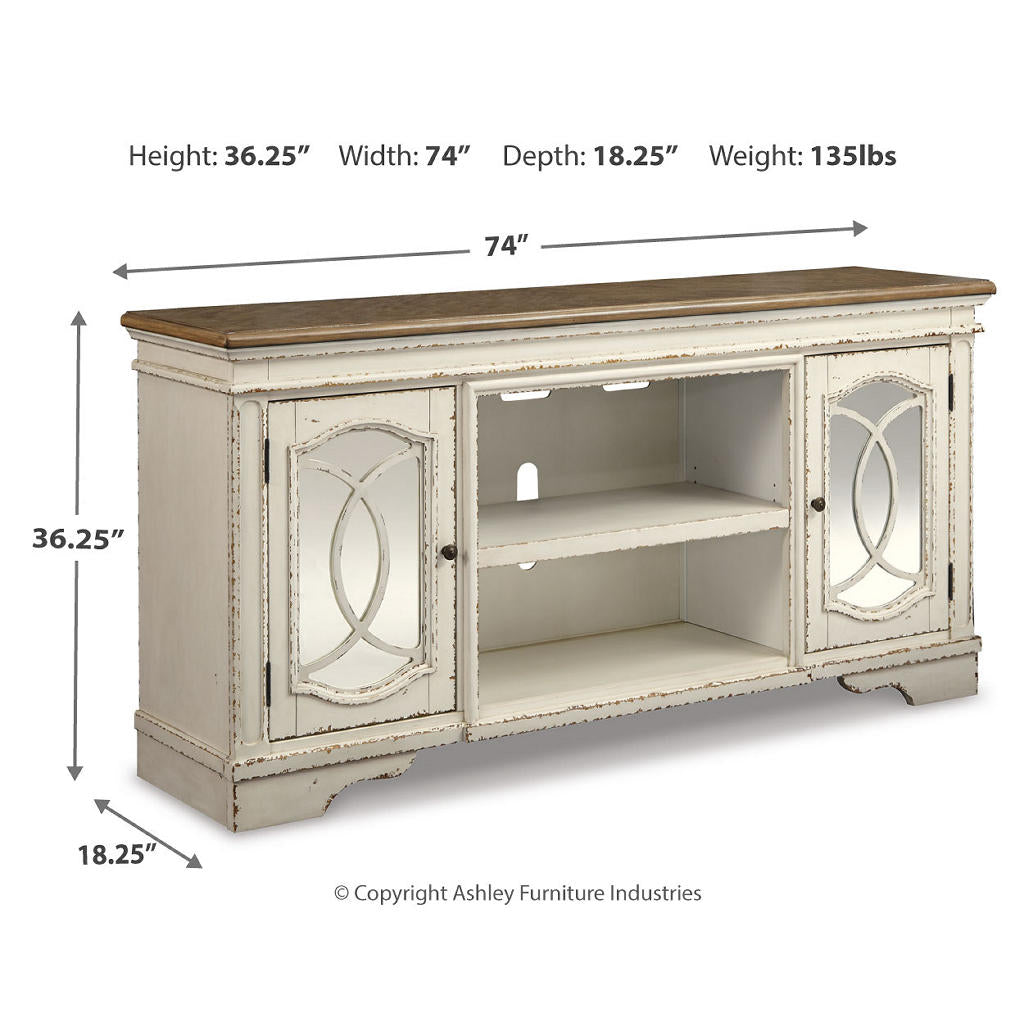 Realyn 74" TV Stand Signature Design by Ashley® Living Room