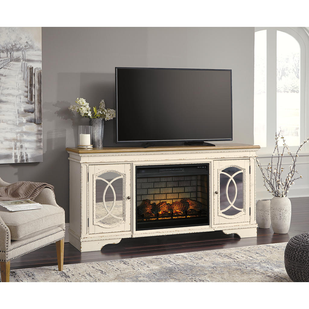 Realyn 74" TV Stand with Electric Fireplace Signature Design by Ashley® Living Room