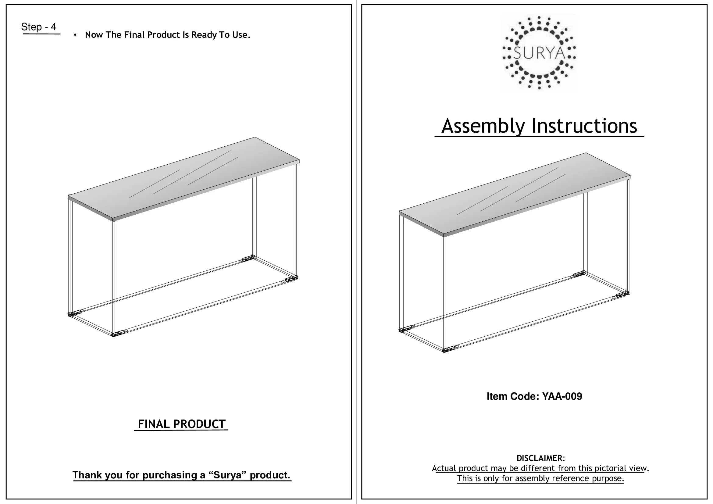 Aryaa Console Table Livabliss Aryaa