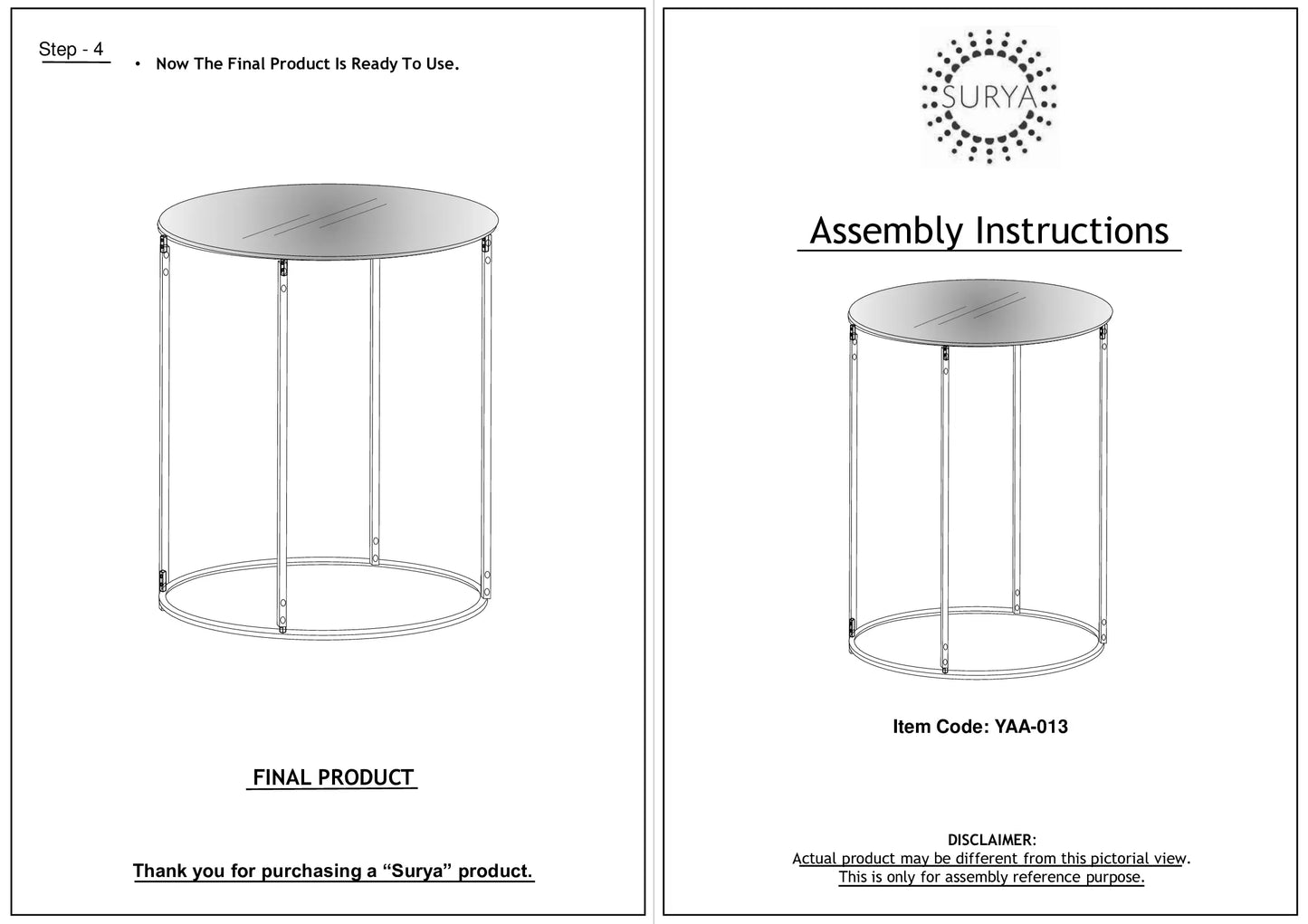 Aryaa End Table Livabliss Aryaa