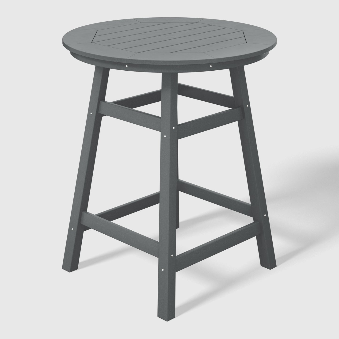Stockholm All-Weather Outdoor 35" Round Counter Table (37" Height) Gray Seahawk Designs Patio Bar Tables