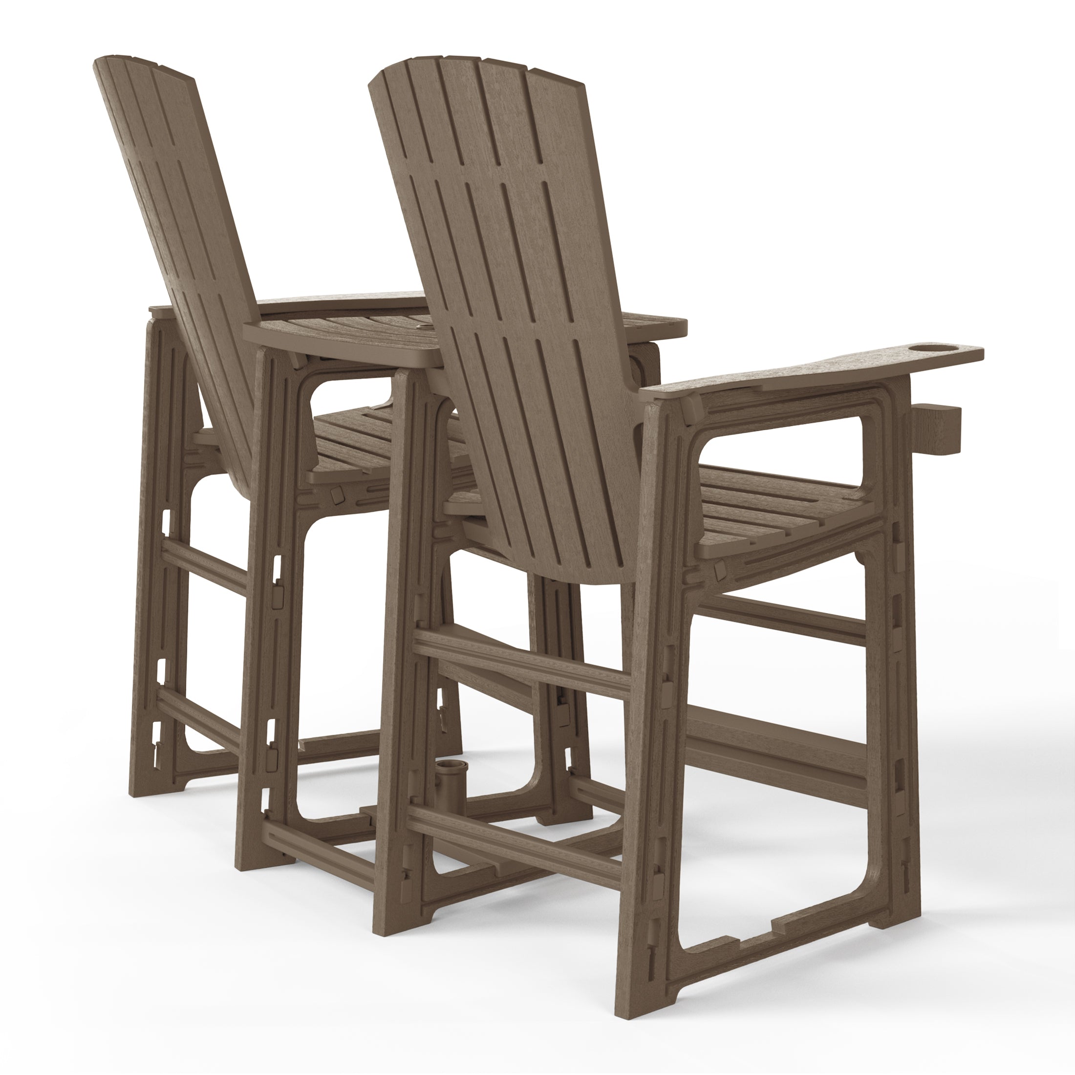 Snap’n Lock Adirondack Balcony Two-Chair Set with Connecting Wedge Table (No Tools or Hardware Required) Seahawk Designs Patio Chairs