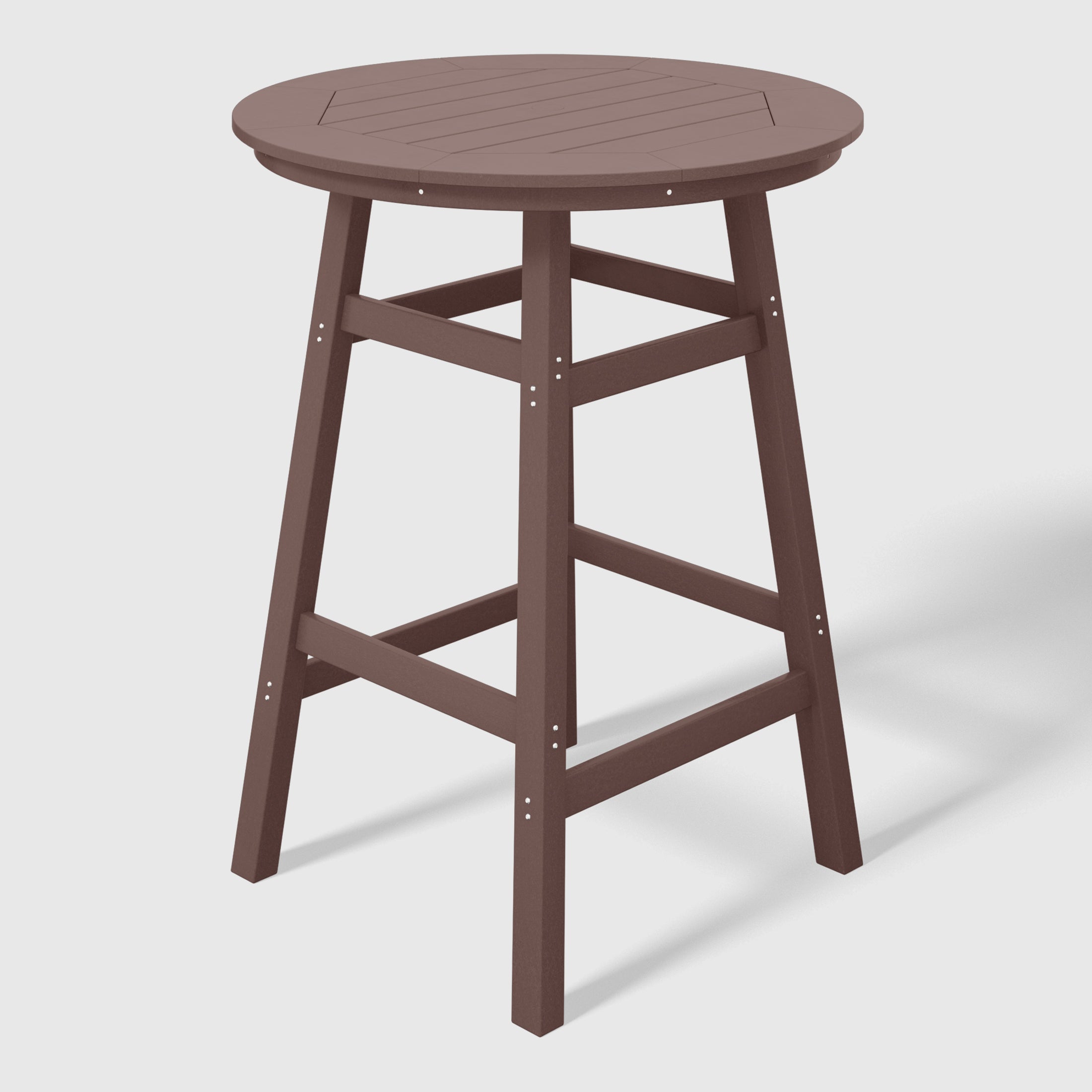 Stockholm All-Weather Outdoor 35" Round Bar Table (42" Height) Dark Brown Seahawk Designs Patio Bar Tables