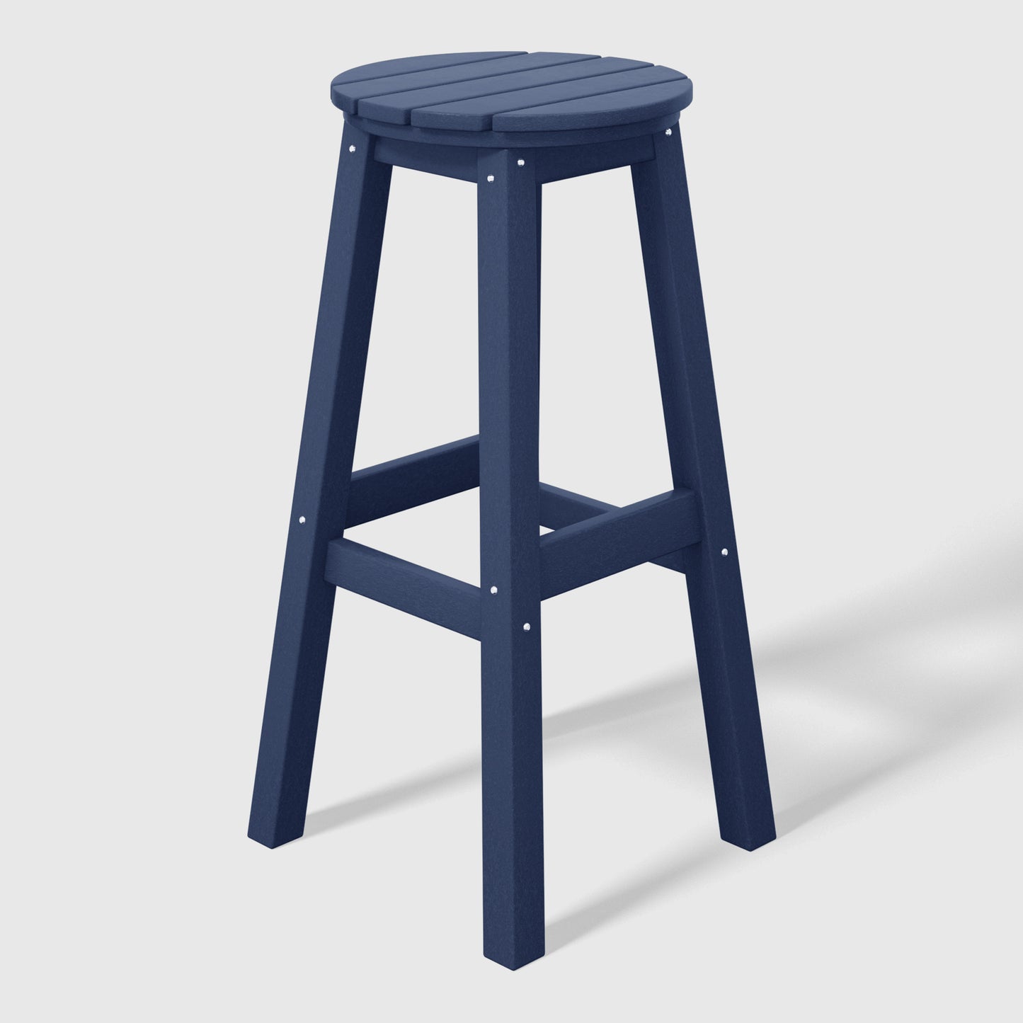 Stockholm All-Weather Outdoor Round Bar Stool (29" Height) Navy Blue Seahawk Designs Patio Bar & Counter Stools