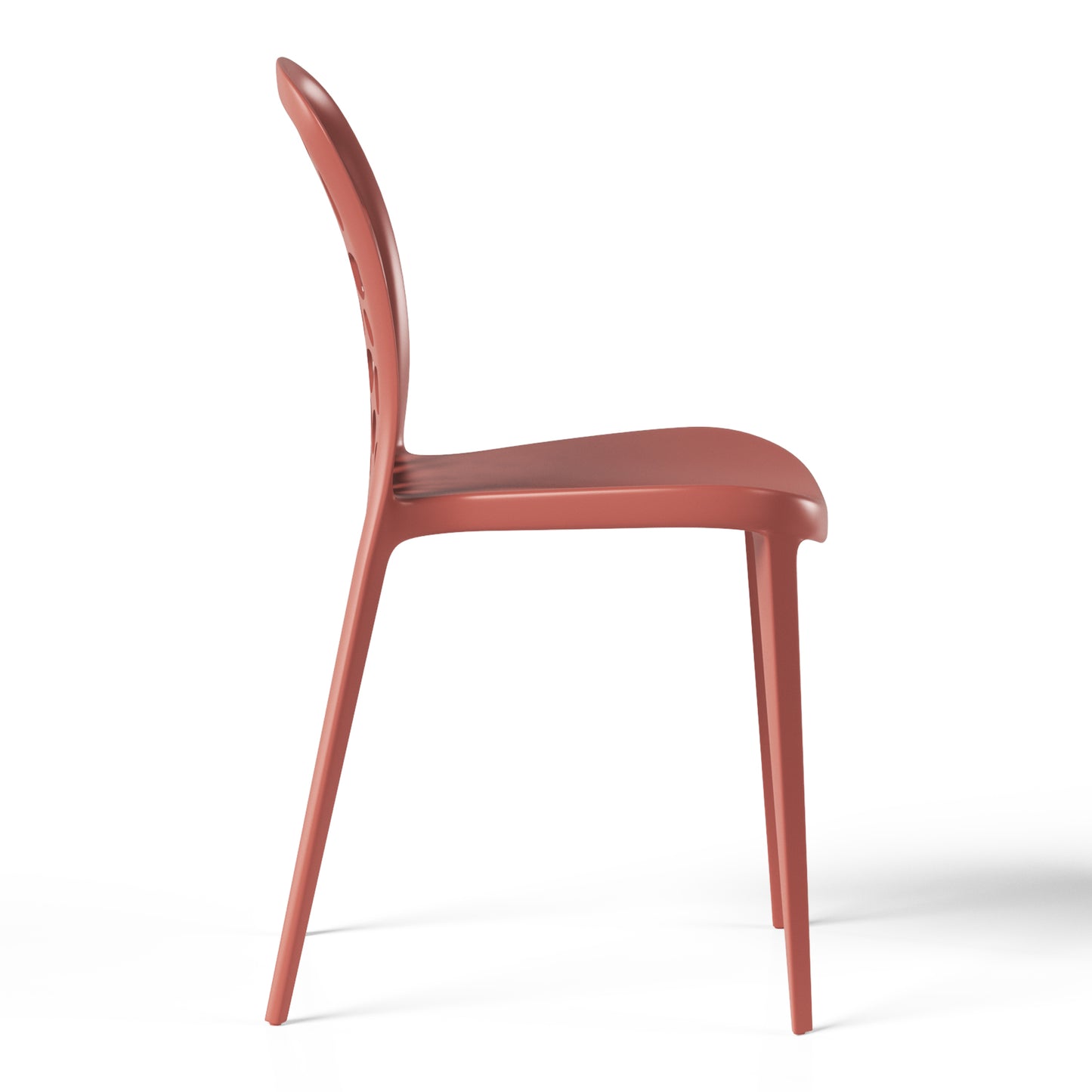 Polyform Stacking Dining Side Chair (Set of 2) Red Seahawk Designs Patio Dining Chairs