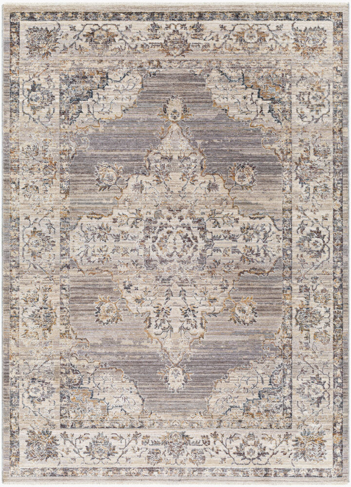 Aida Machine Woven Rug — Beige/Charcoal