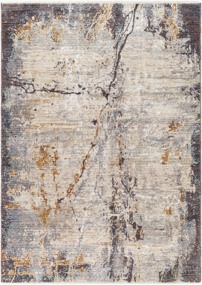 Aida Machine Woven Rug — Beige/Deep Teal