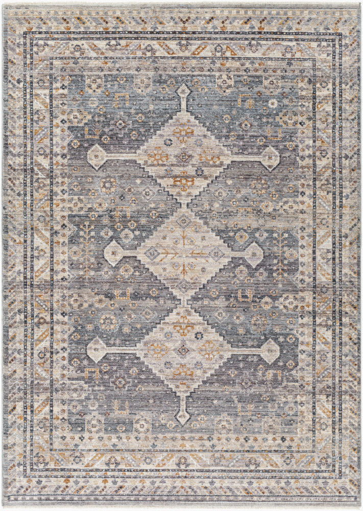Aida Machine Woven Rug — Beige/Charcoal