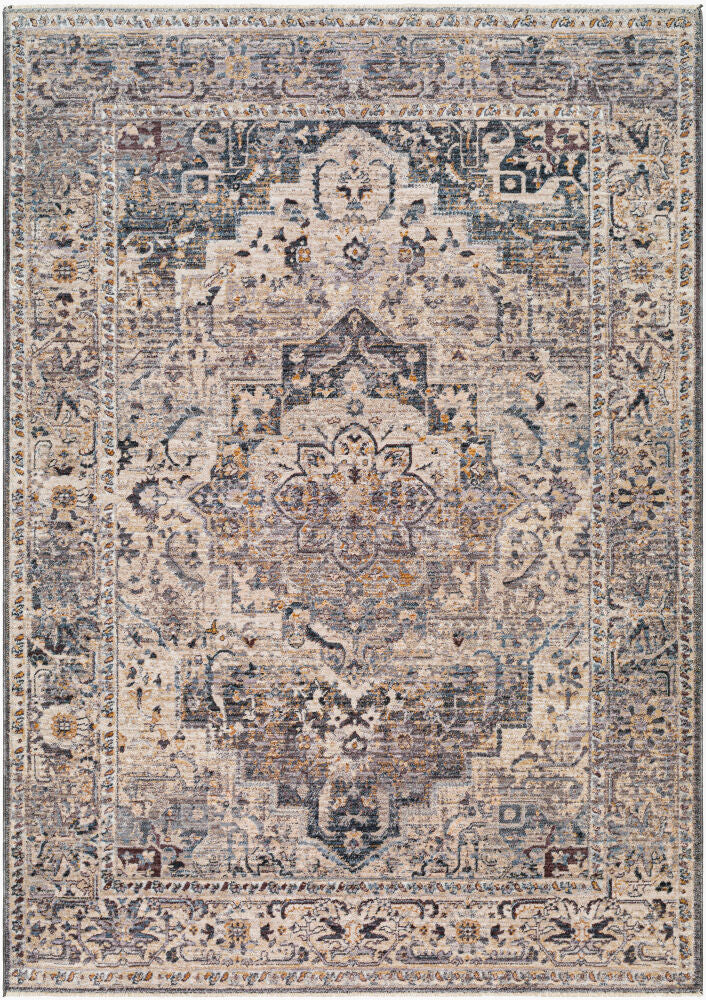 Aida Machine Woven Rug — Beige/Charcoal