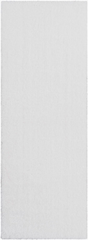 Alaska Shag Machine Woven Rug — White