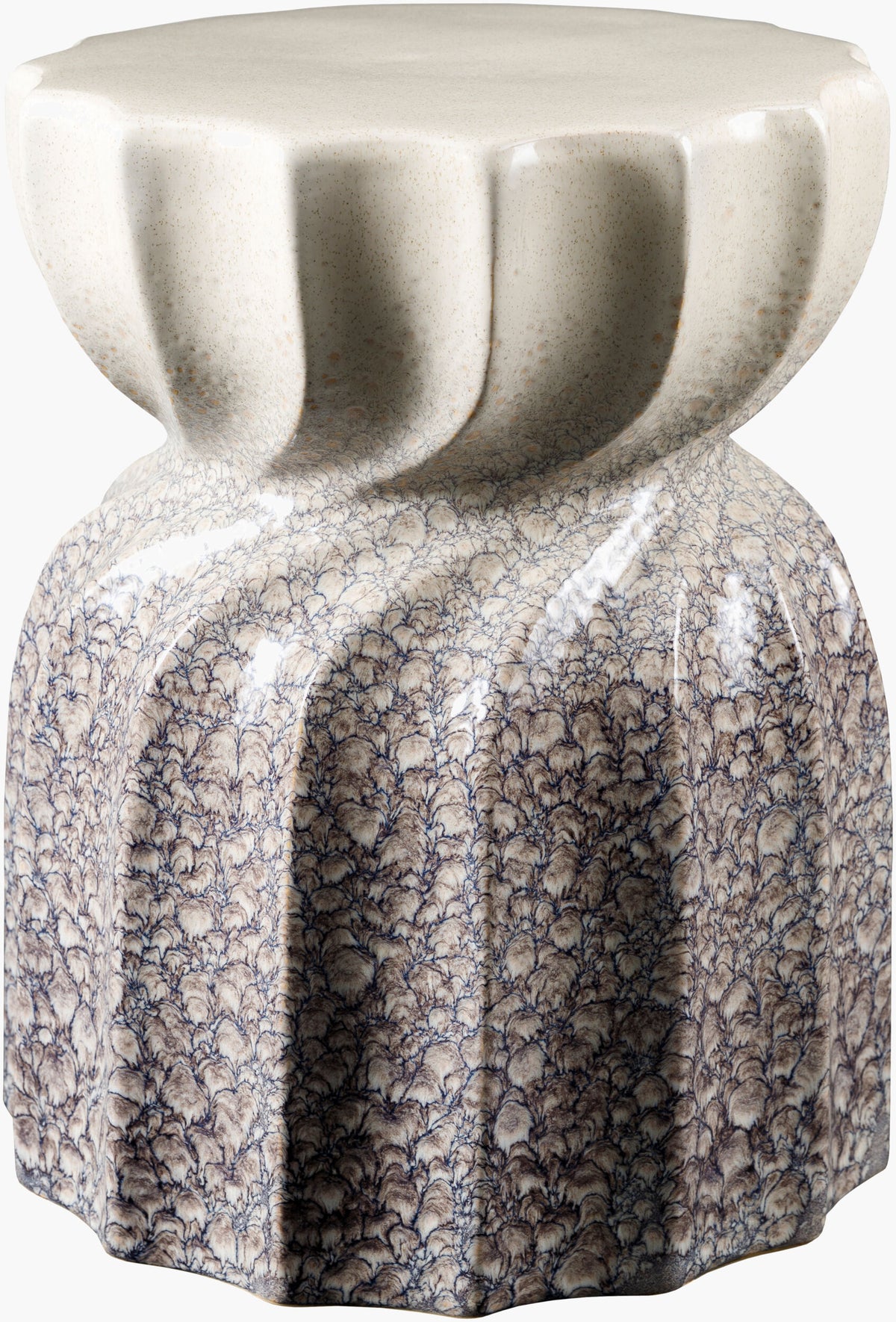 Alexia Garden Stool — Blue/Cream