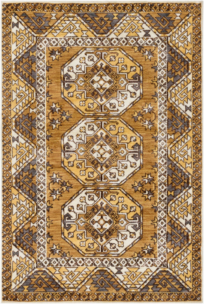 Arabia Machine Woven Rug — Gray/Ivory