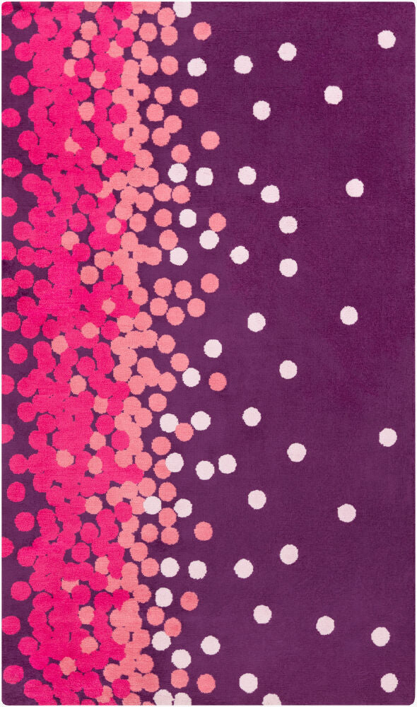 Abigail Machine Woven Rug — Fuchsia/Lavender