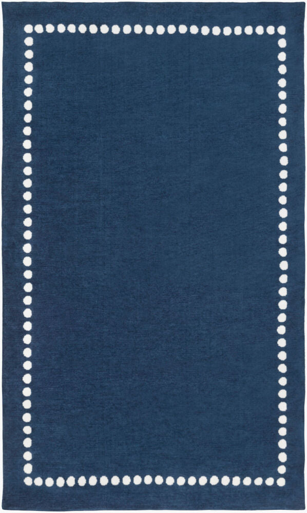 Abigail Machine Woven Rug — Cream/Navy