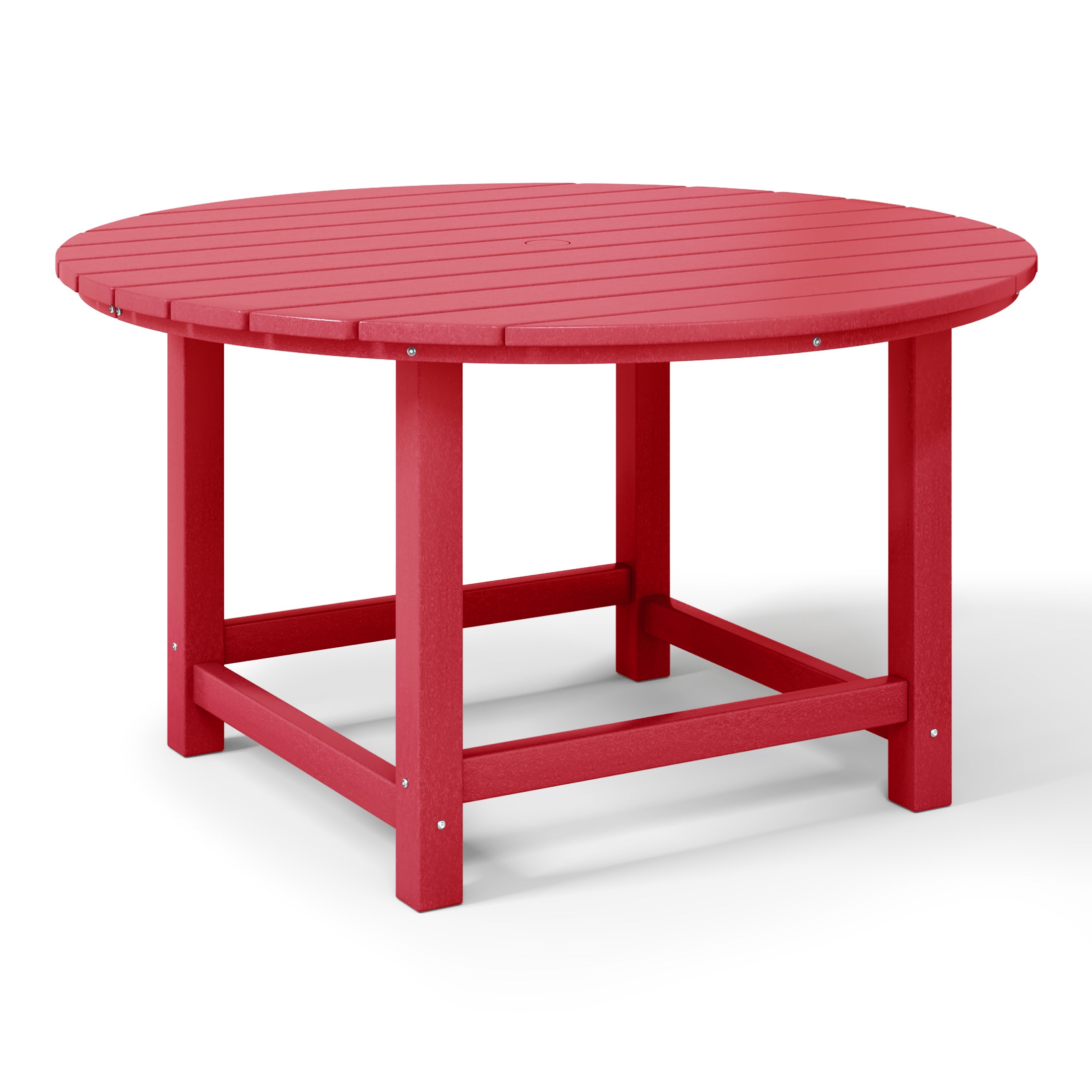 Tiny Terraces Kids' All-Weather Outdoor Round Dining Table (38" Wide) Red Seahawk Designs Kids Patio Dining Tables