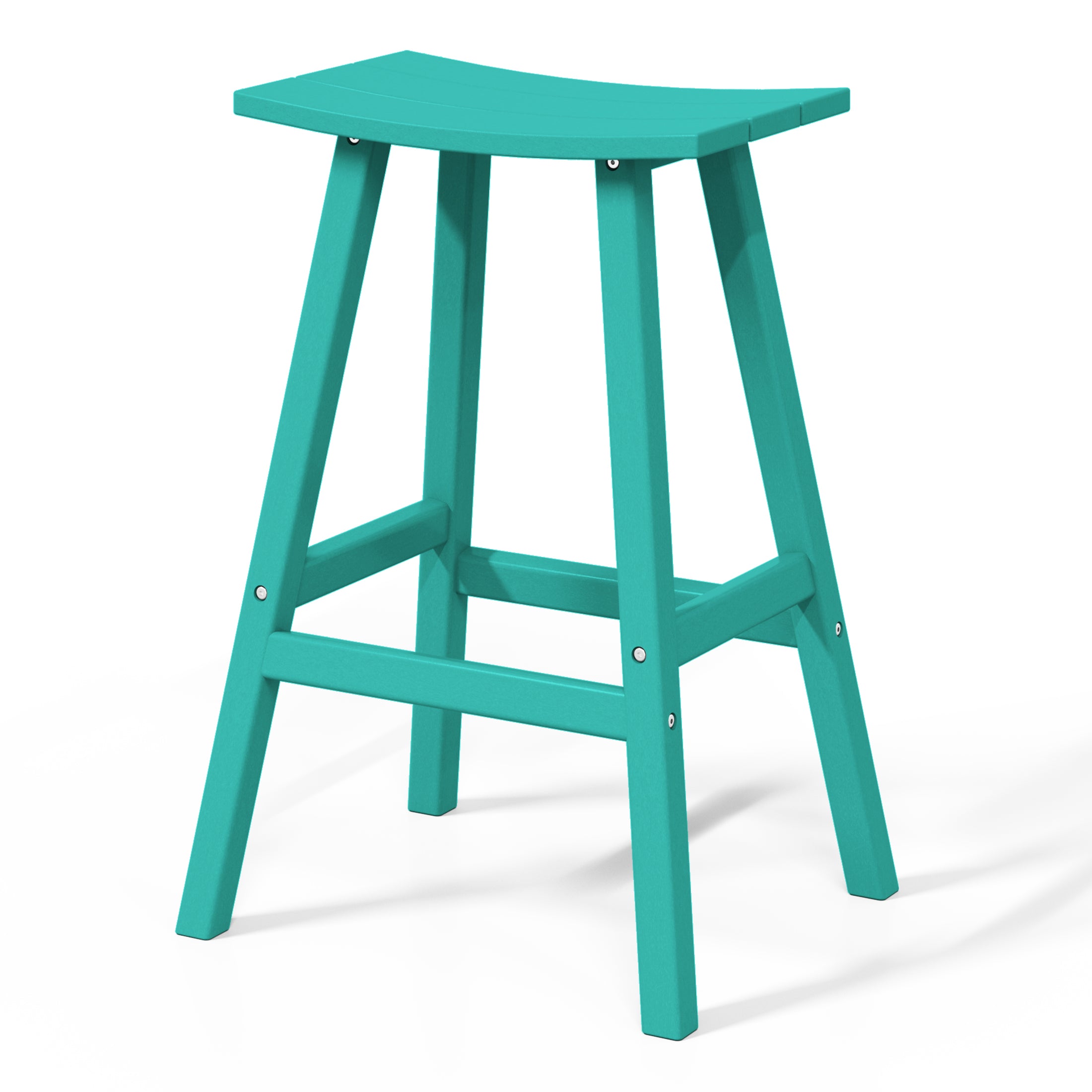 Stockholm All-Weather Outdoor Saddle Bar Stool (29" Height) Seahawk Designs Patio Bar & Counter Stools
