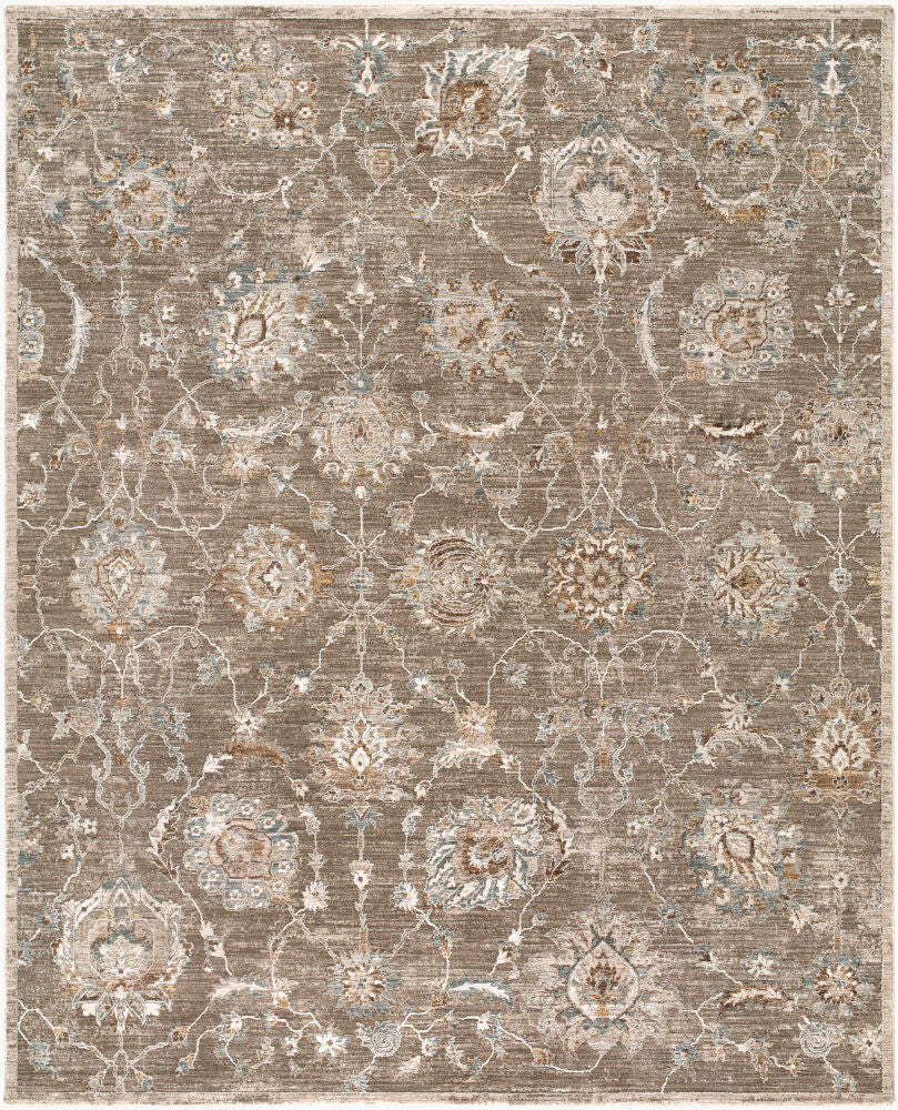 Arda Machine Woven Rug — Charcoal/Dark Brown