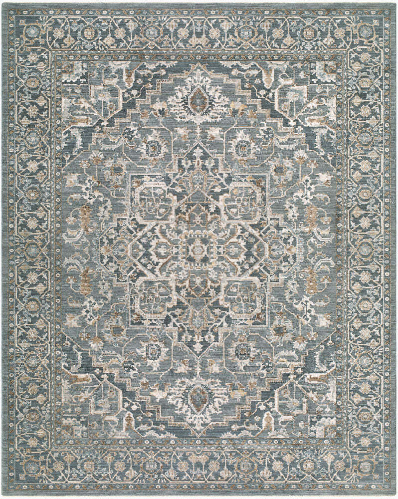 Arda Machine Woven Rug — Charcoal/Dark Brown