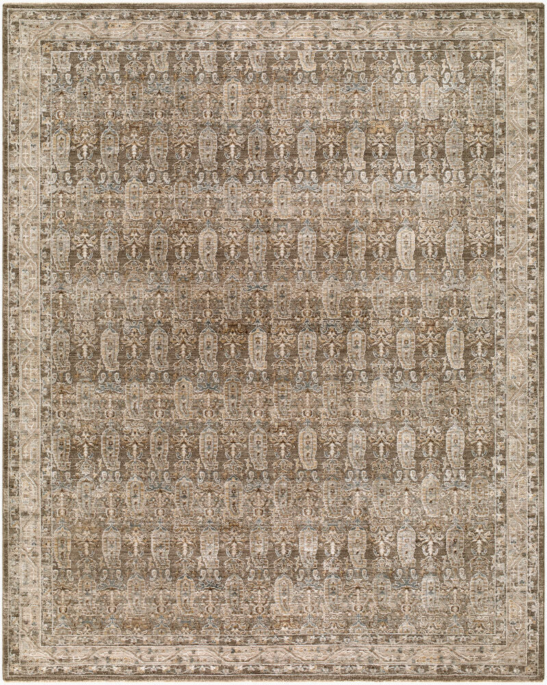 Arda Machine Woven Rug — Charcoal/Dark Brown