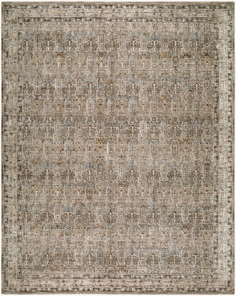 Arda Machine Woven Rug — Charcoal/Dark Brown