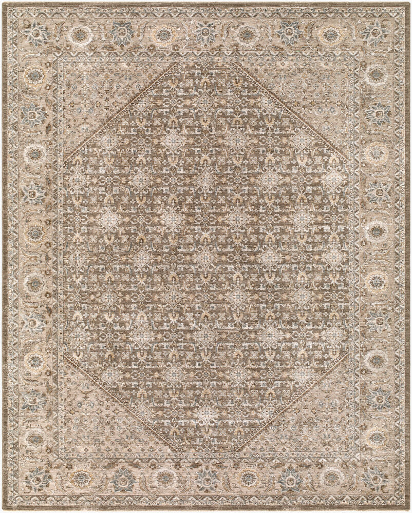 Arda Machine Woven Rug — Charcoal/Dark Brown