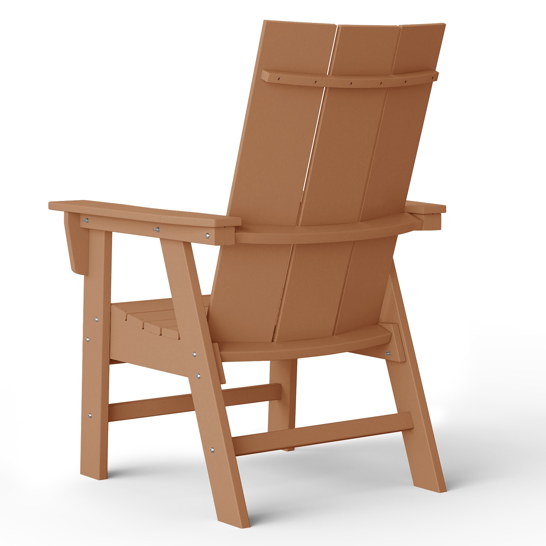 Malibu Modern All-Weather Outdoor Contoured Adirondack Dining Chair Seahawk Designs Patio Dining Chairs